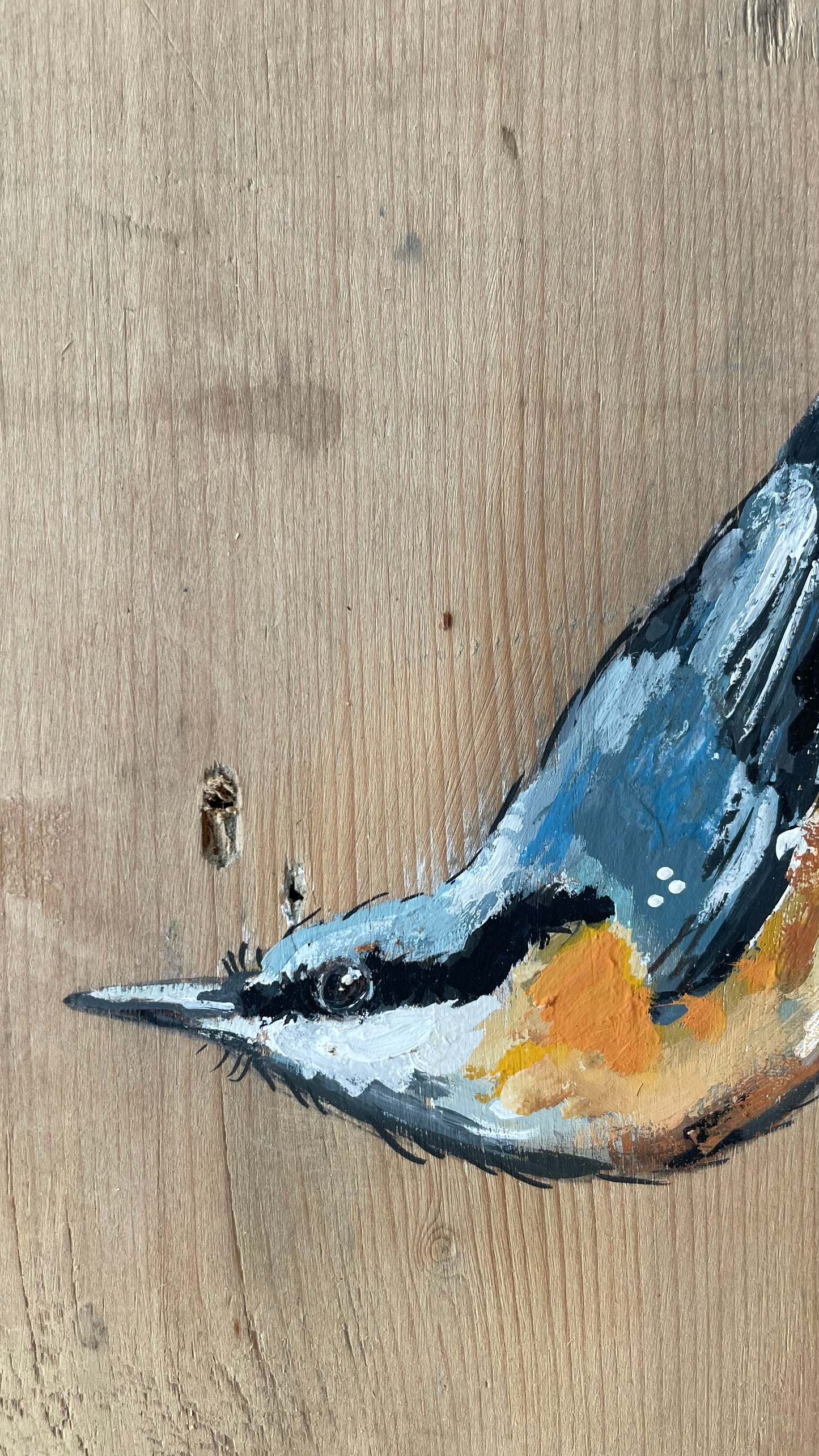 Nuthatch Original Painting - Wingnut