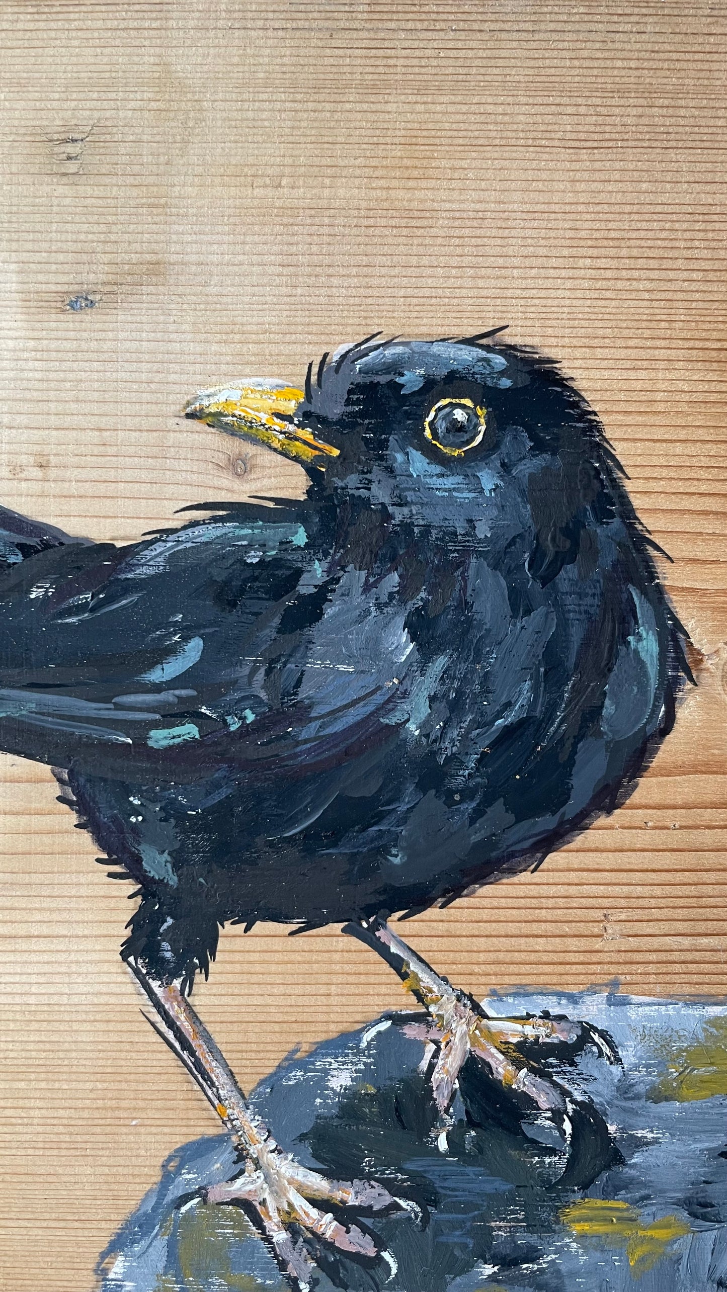 Blackbird Original Painting - Ruffles