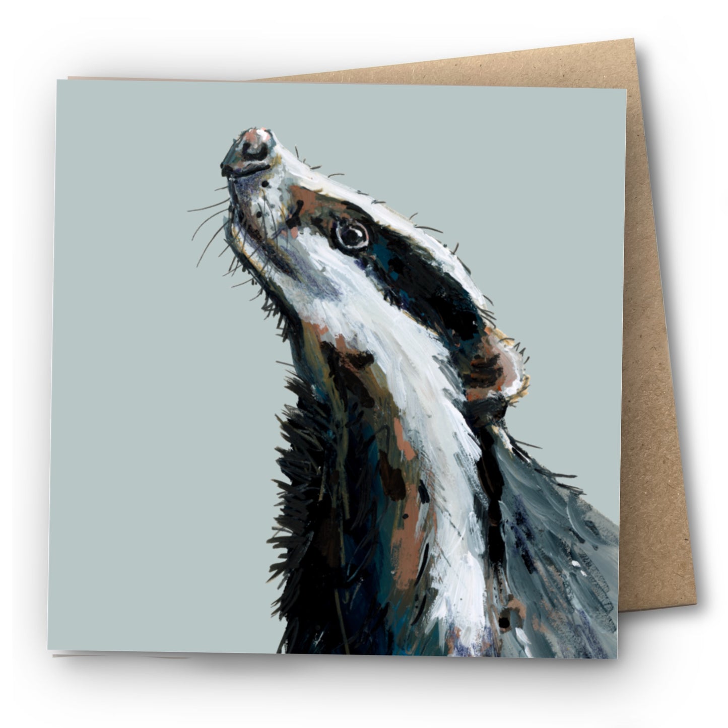 Badger Greetings Card - Bandit