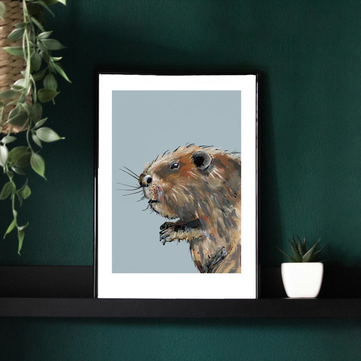 Beaver Art Print - Bushy