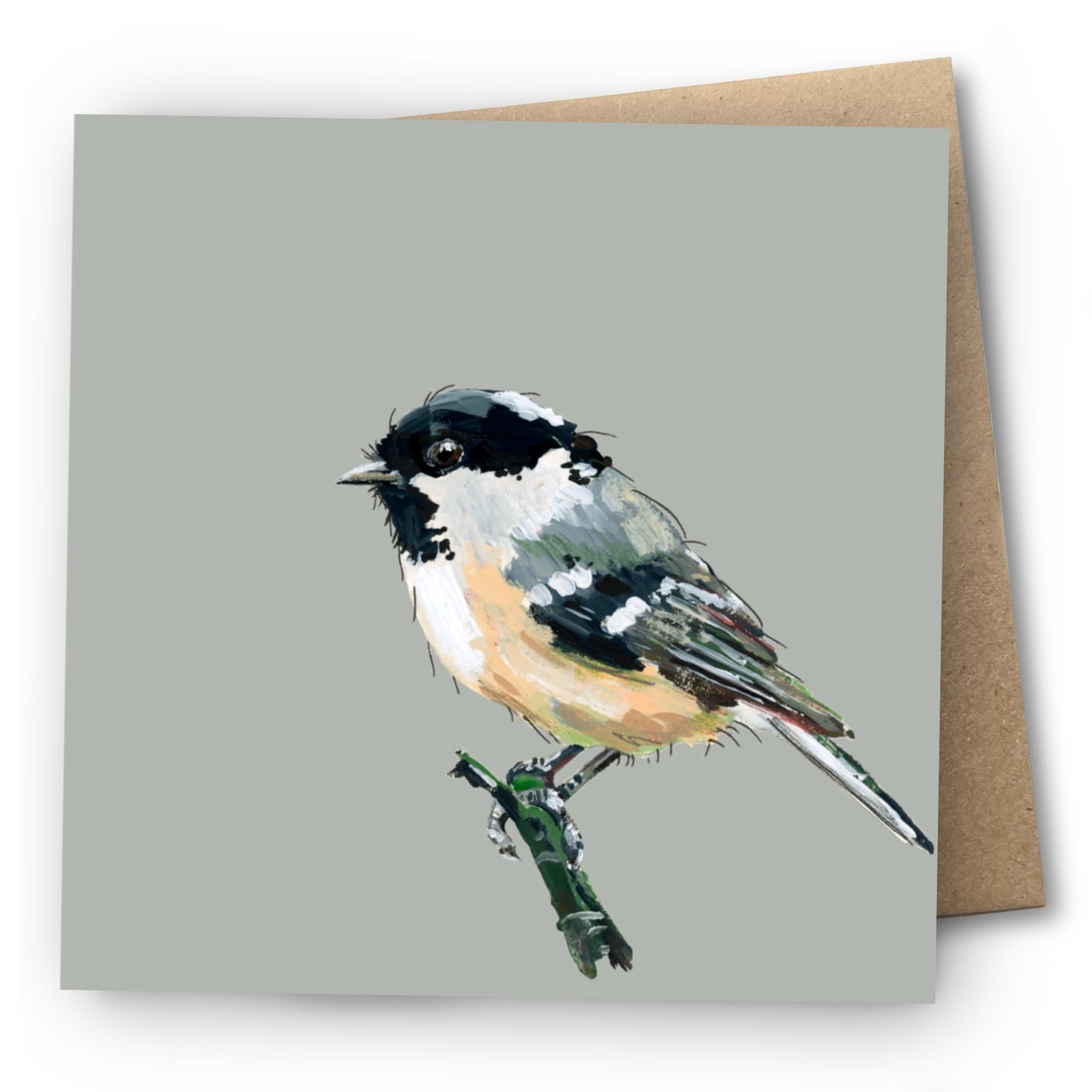 Coal Tit Greetings Card - Claws