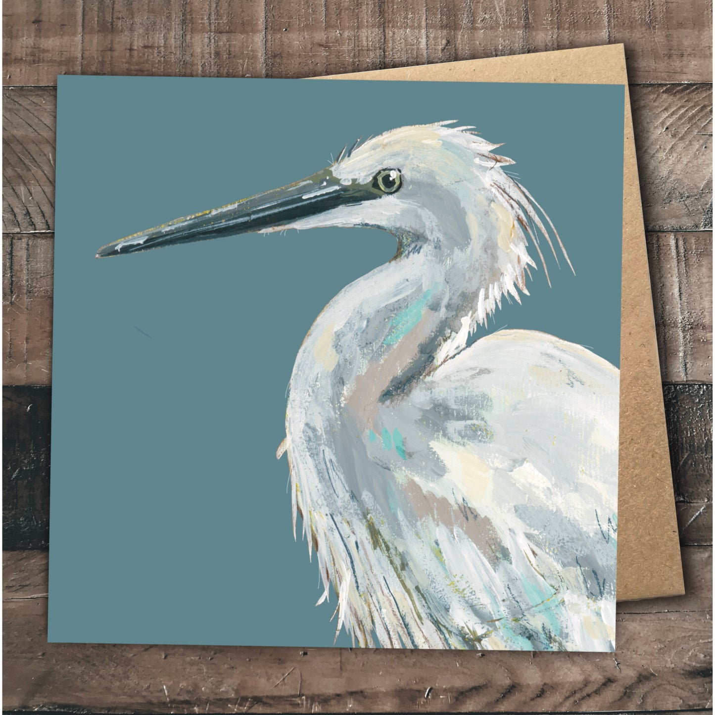 Egret Greetings Card - Womble