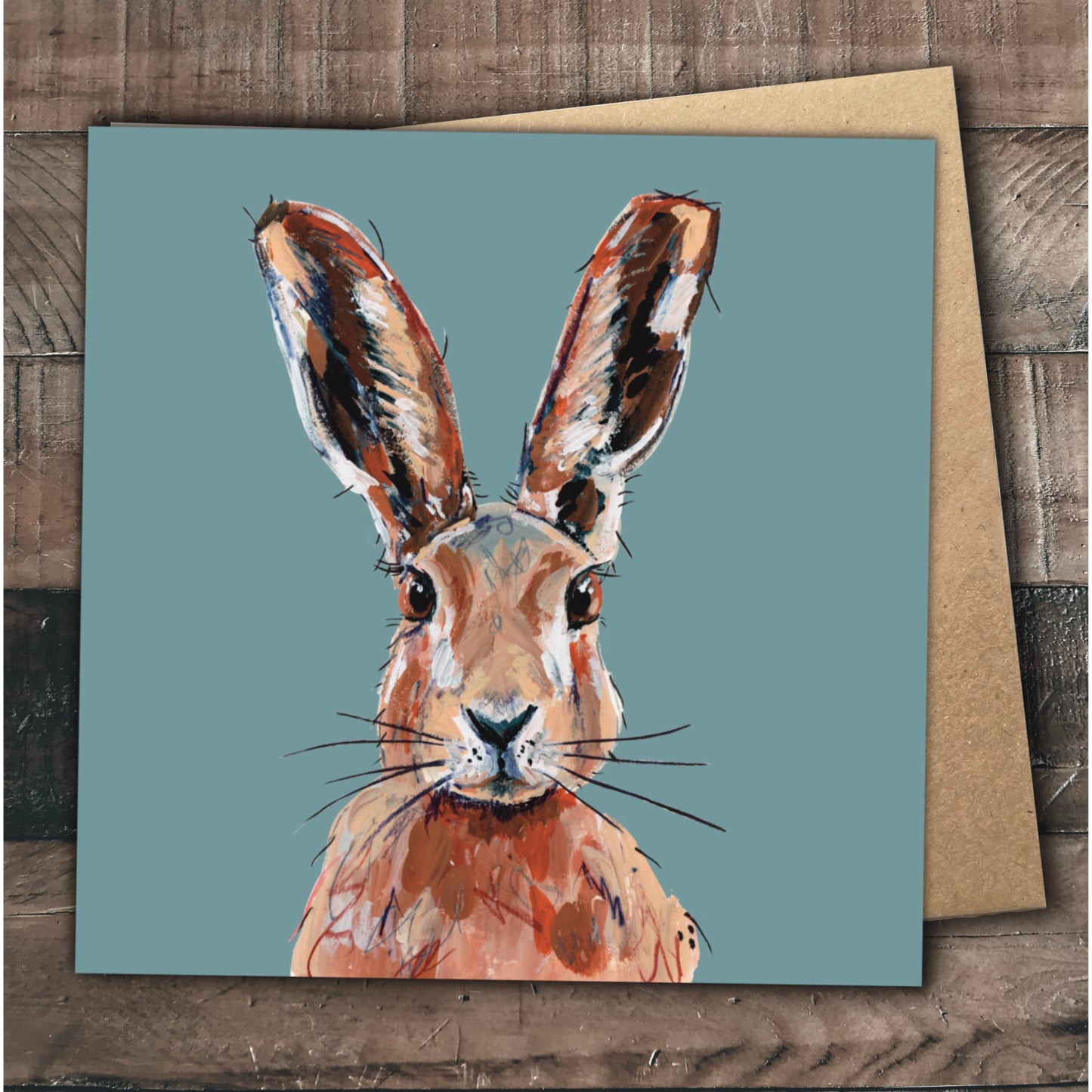 Hare Greetings Card - Mousse