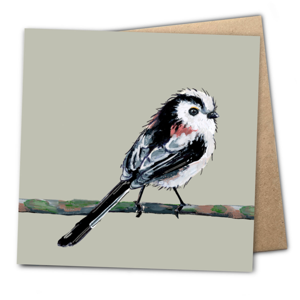 Puff the Long Tailed Tit Eco-Friendly Greetings Card | Wildlife Stationery