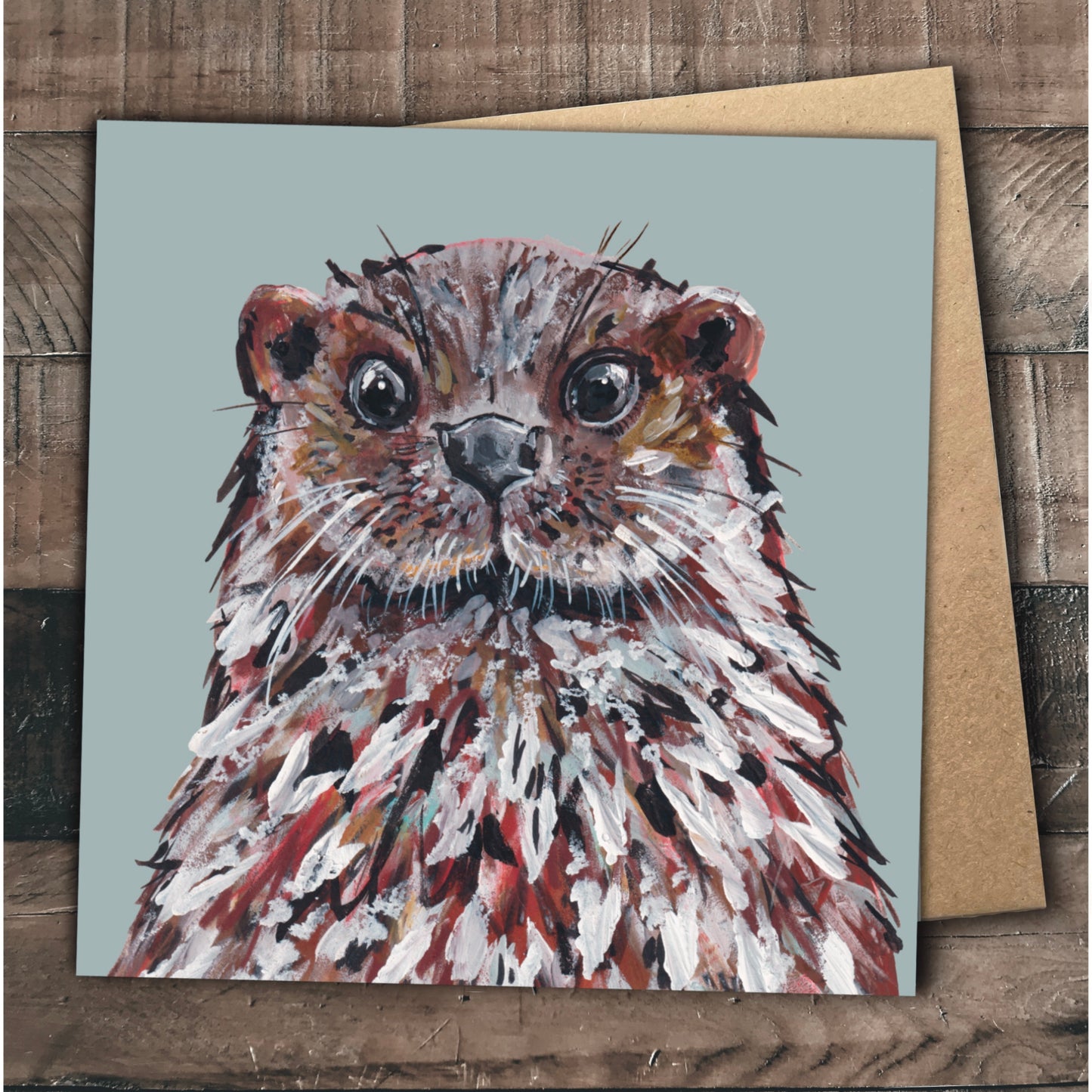 Otter Greetings Card - Dumpling