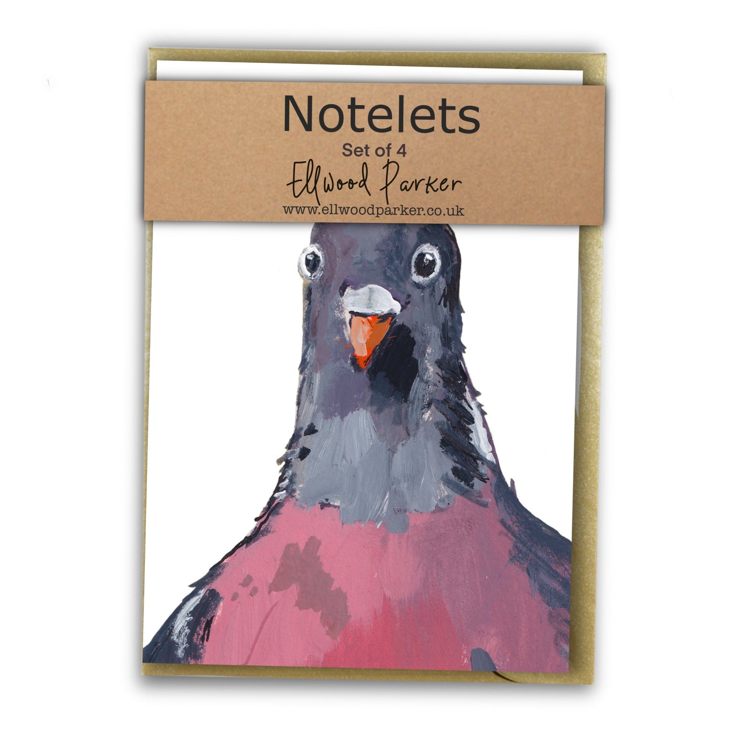 Pigeon Notelet Set - Poopy