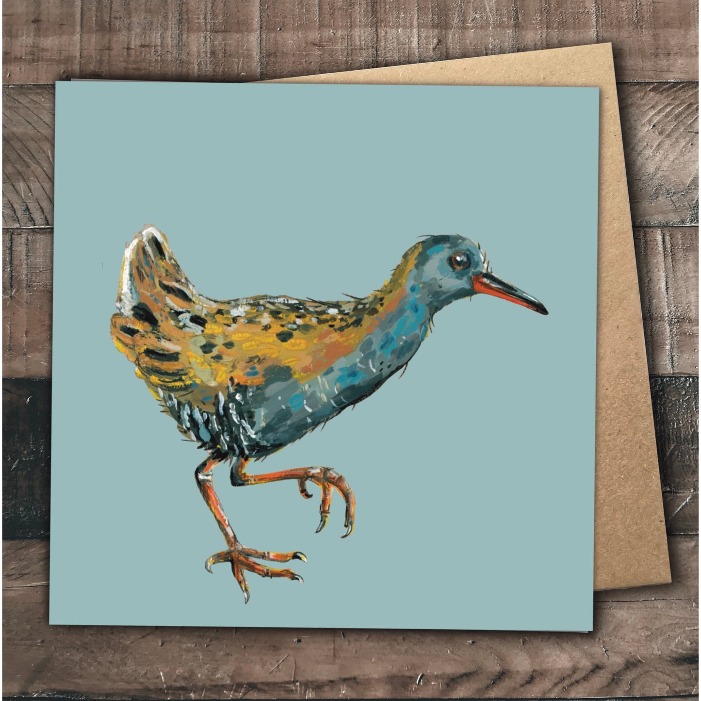 Water Rail Greetings Card - Dongle