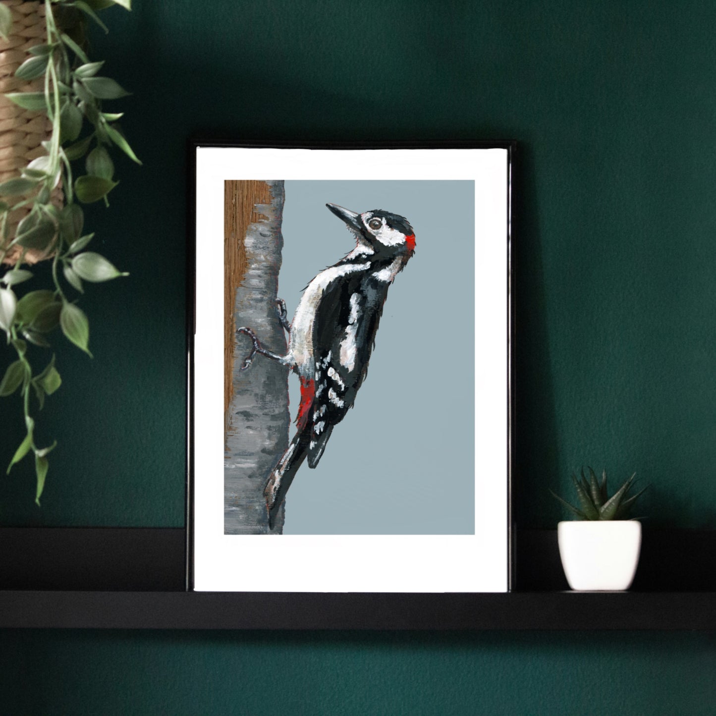 Woodpecker Art Print - Fluffy