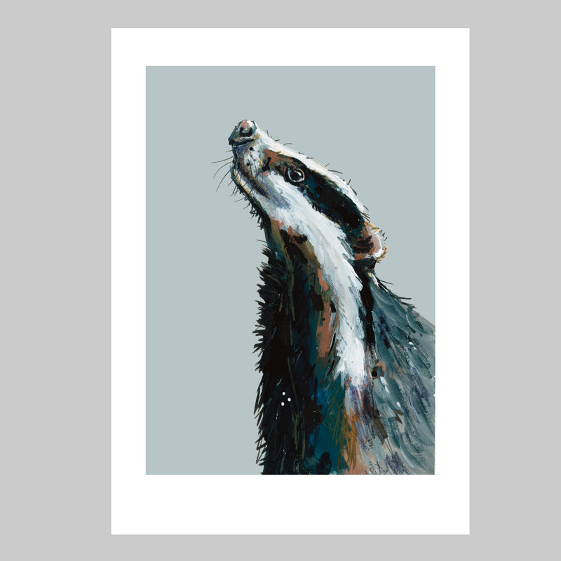 Badger Art Print - Bandit