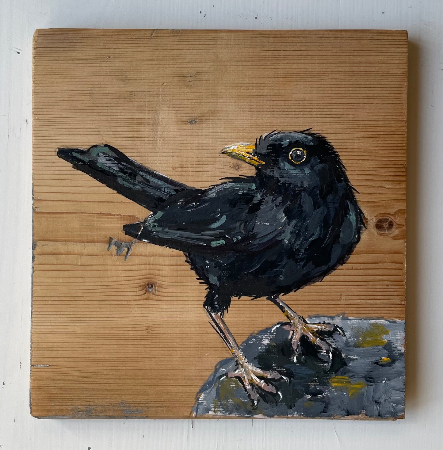 Blackbird Original Painting - Ruffles
