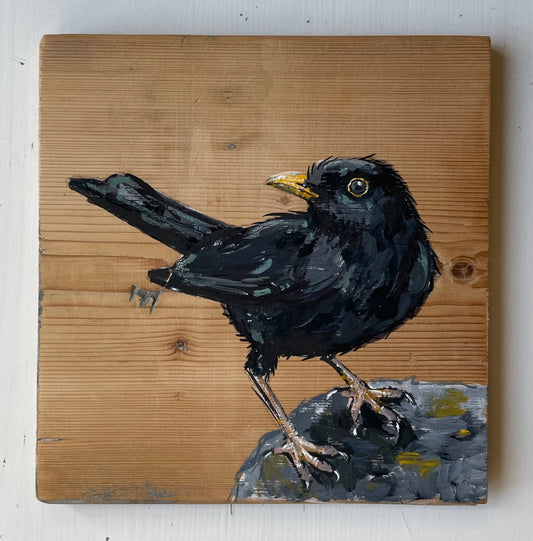 Blackbird Original Painting - Ruffles