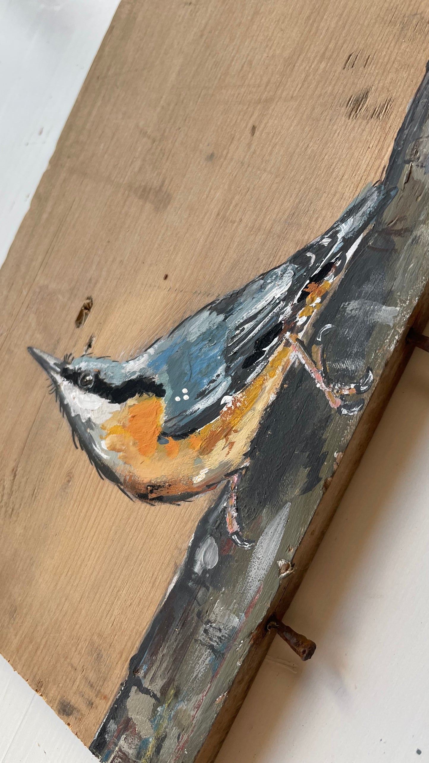 Nuthatch Original Painting - Wingnut