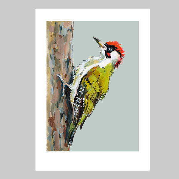 Green Woodpecker Art Print - Widget