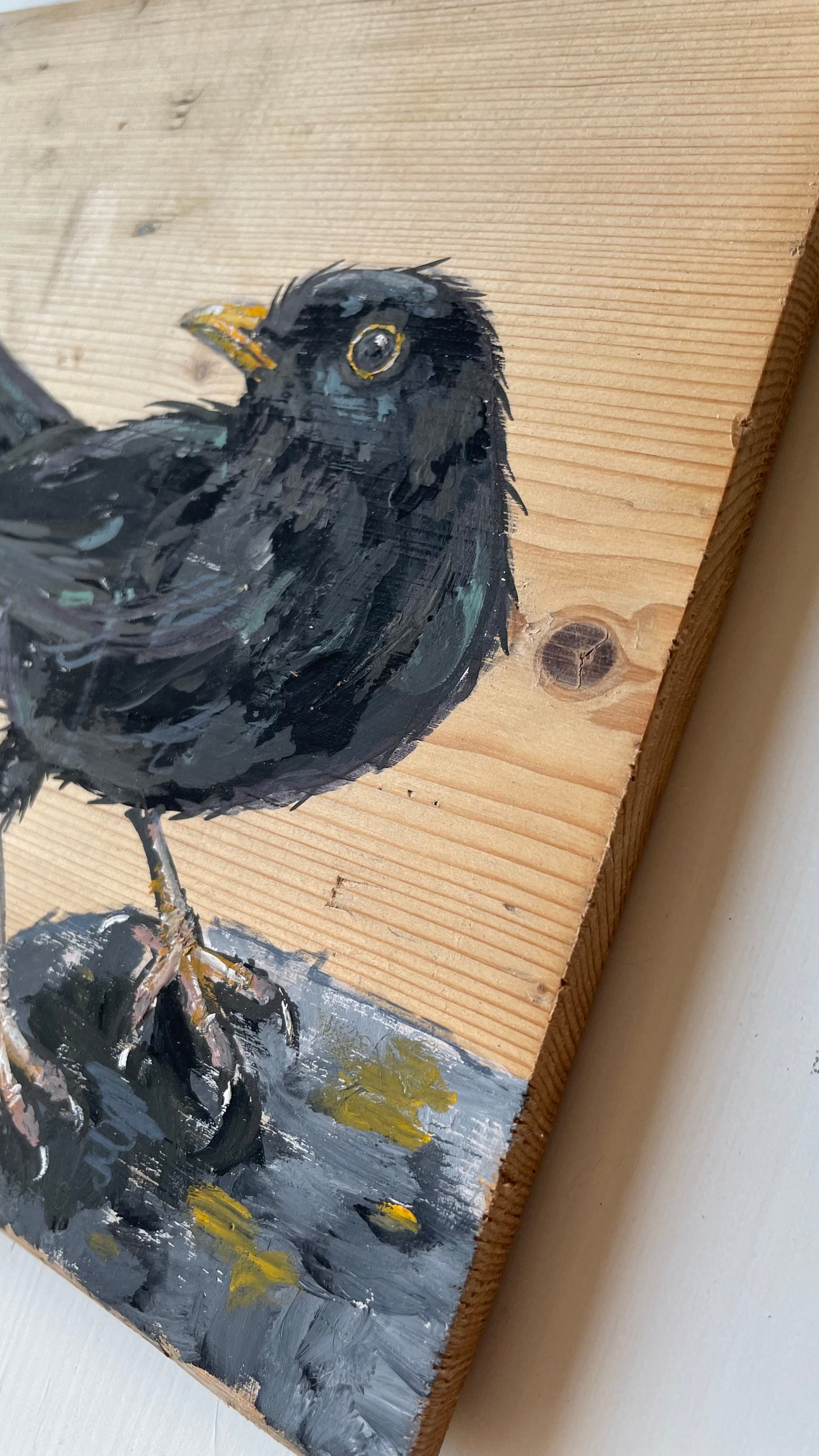 Blackbird Original Painting - Ruffles