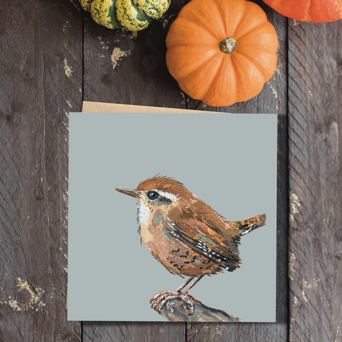 Delia the Wren Eco-Friendly Greetings Card | Wildlife Stationery