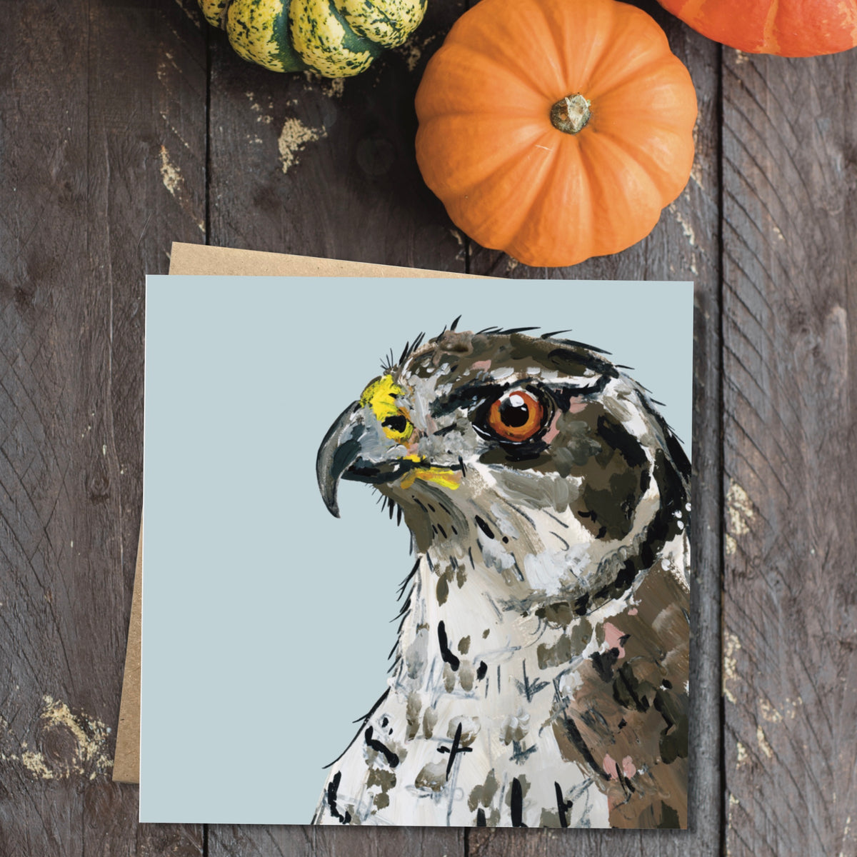 Griffin the Goshawk Eco-Friendly Greetings Card | Wildlife Stationery