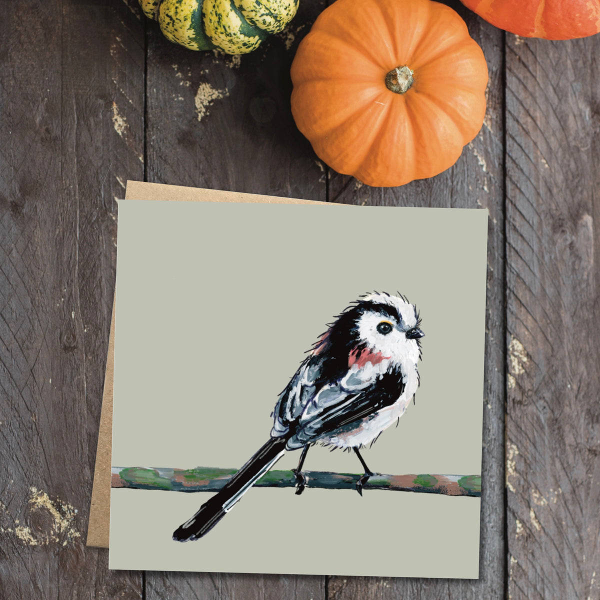 Puff the Long Tailed Tit Eco-Friendly Greetings Card | Wildlife Stationery