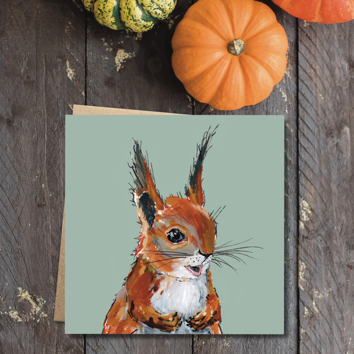 Pistachio the Red Squirrel Eco-Friendly Greetings Card | Wildlife Stationery