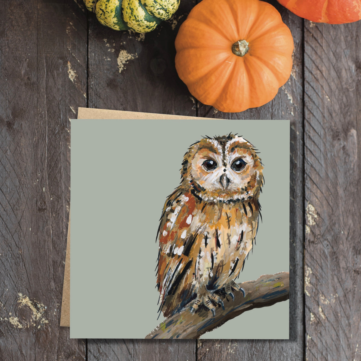 Smaug the Tawny Owl Eco-Friendly Greetings Card | Wildlife Stationery