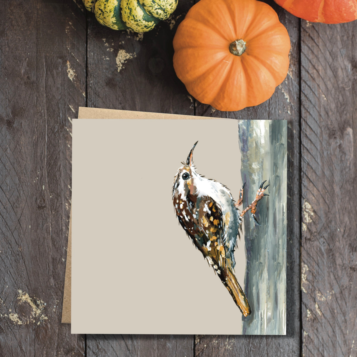 Trevor the Treecreeper Eco-Friendly Greetings Card | Wildlife Stationery