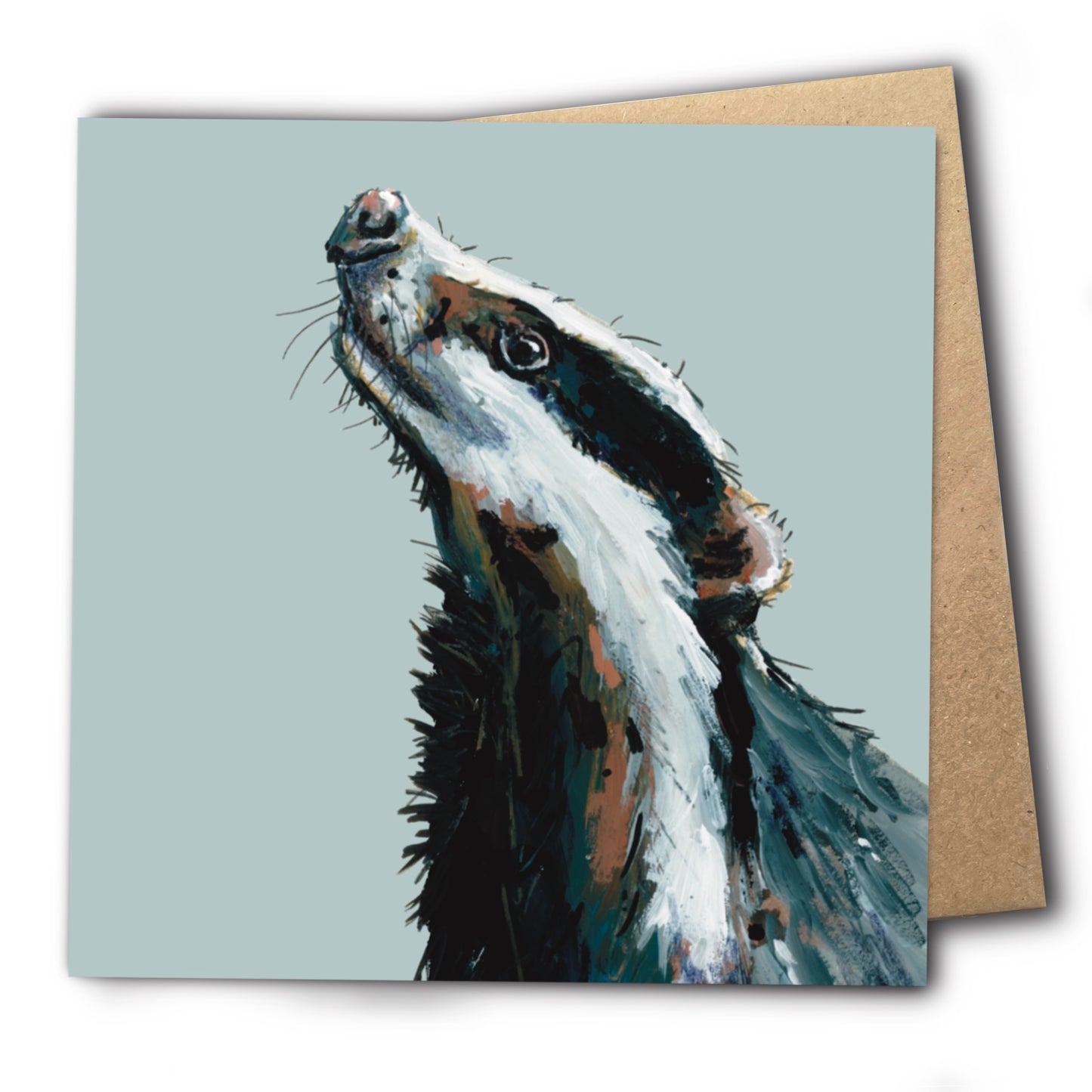 Badger Greetings Card - Bandit