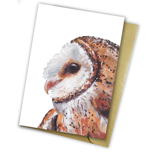 Barn Owl Notelet Set - Walnut
