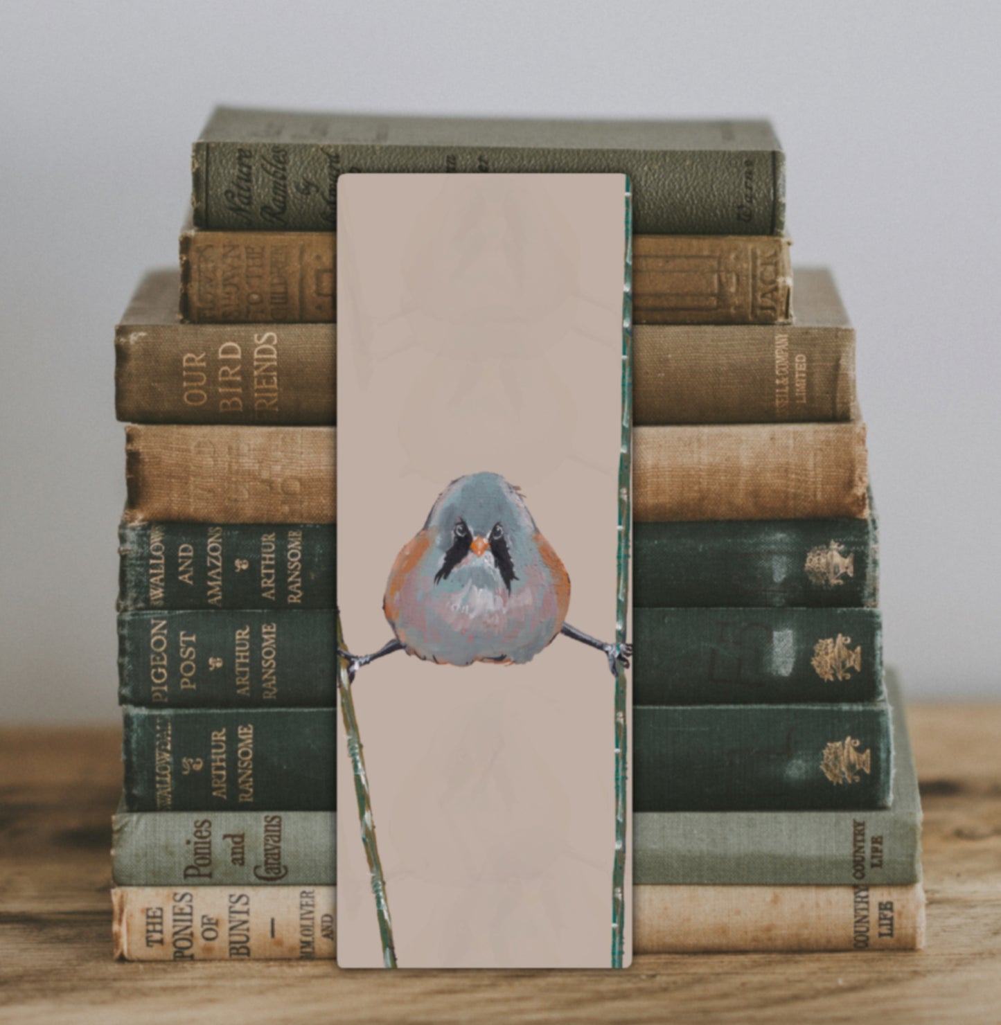 Bearded Tit Bookmark - Fiddles