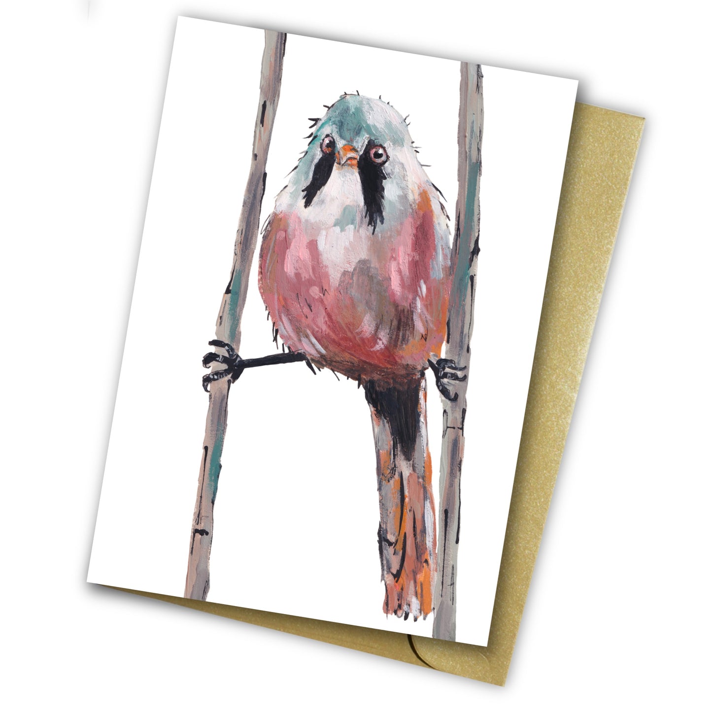 Bearded Tit Notelet Set - Marbles