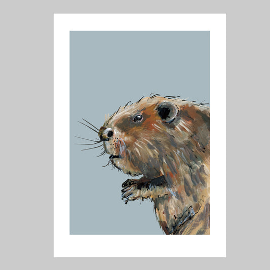 Beaver Art Print - Bushy