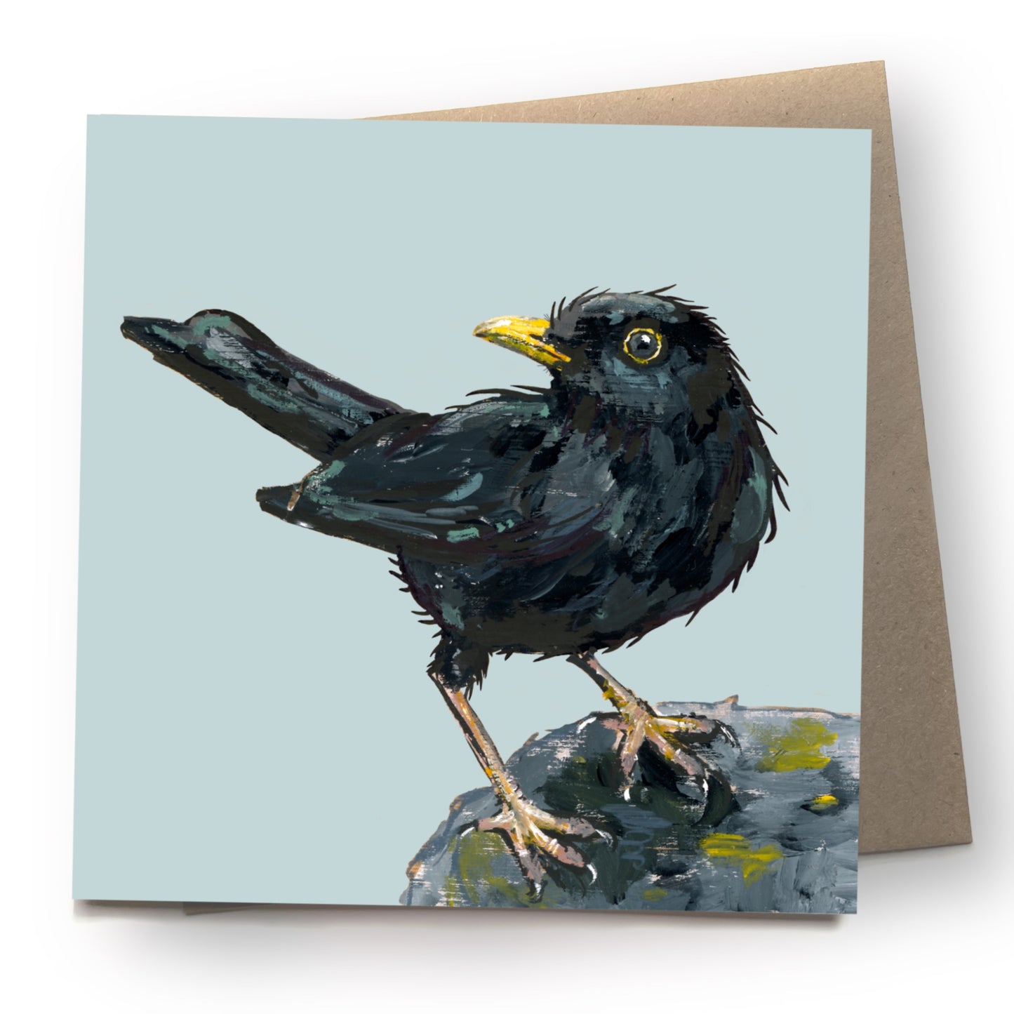 Blackbird Greetings Card - Ruffles