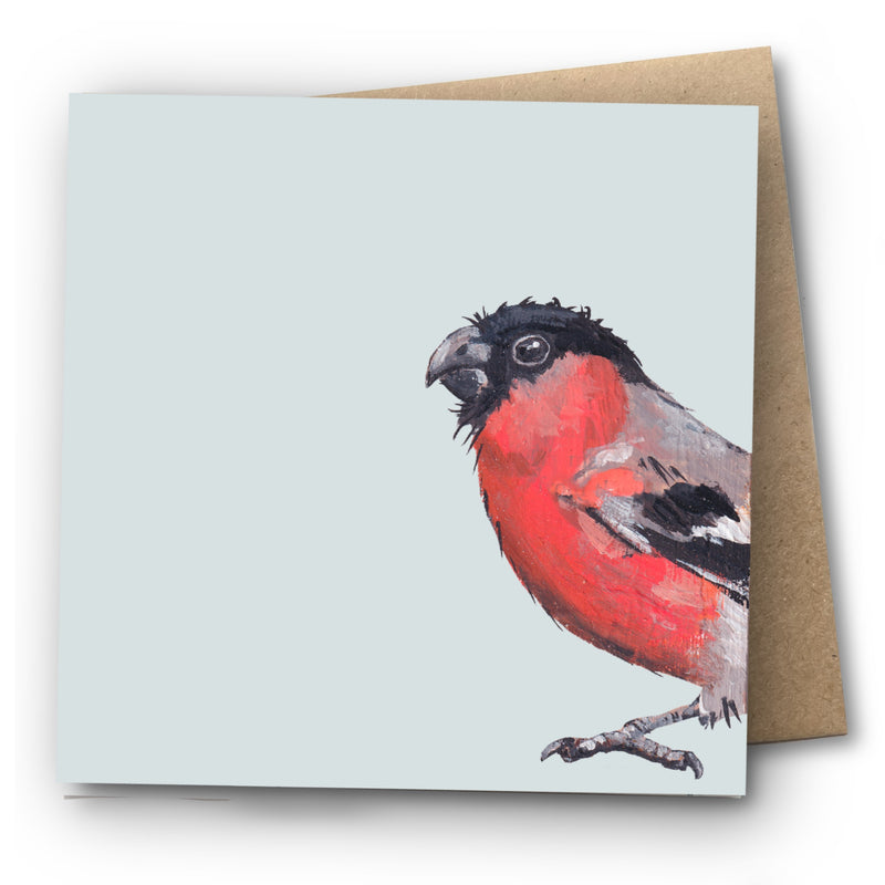 Bullfinch Greetings Card - Sprout