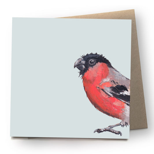 Bullfinch Greetings Card - Sprout
