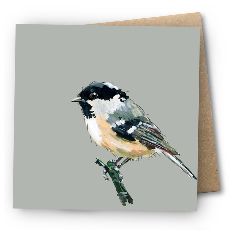 Coal Tit Greetings Card - Claws