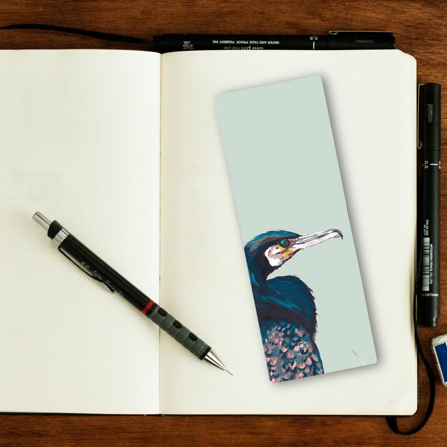 Cormorant Bookmark - Rudders
