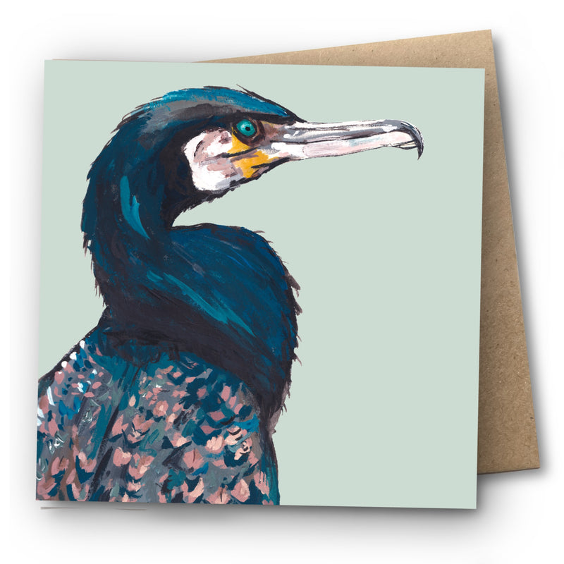 Cormorant Greetings Card - Rudders