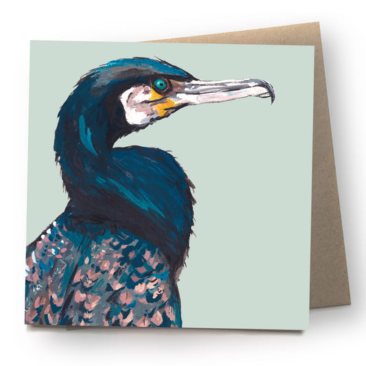 Cormorant Greetings Card - Rudders