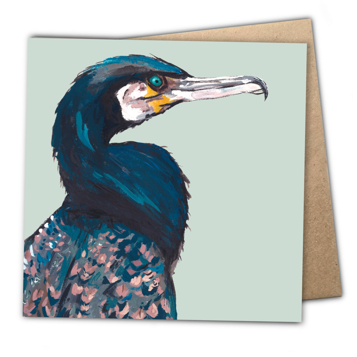 A sustainable coastal bird greeting card by Ellwood Parker, a gift idea for bird lovers and nature enthusiasts.