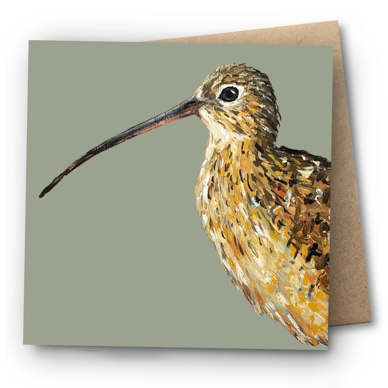 Curlew Greetings Card - Twigs
