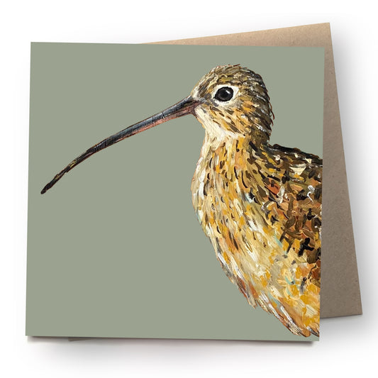 Curlew Greetings Card - Twigs