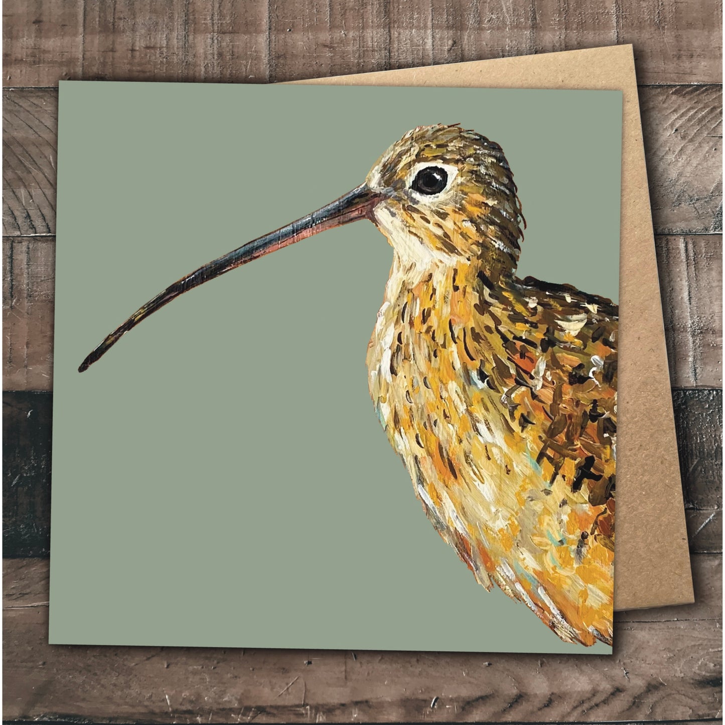 Curlew Greetings Card - Twigs