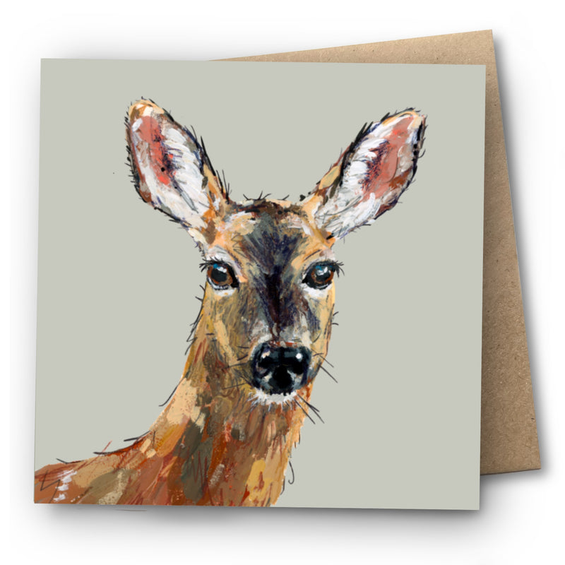 Deer Greetings Card - Dinky
