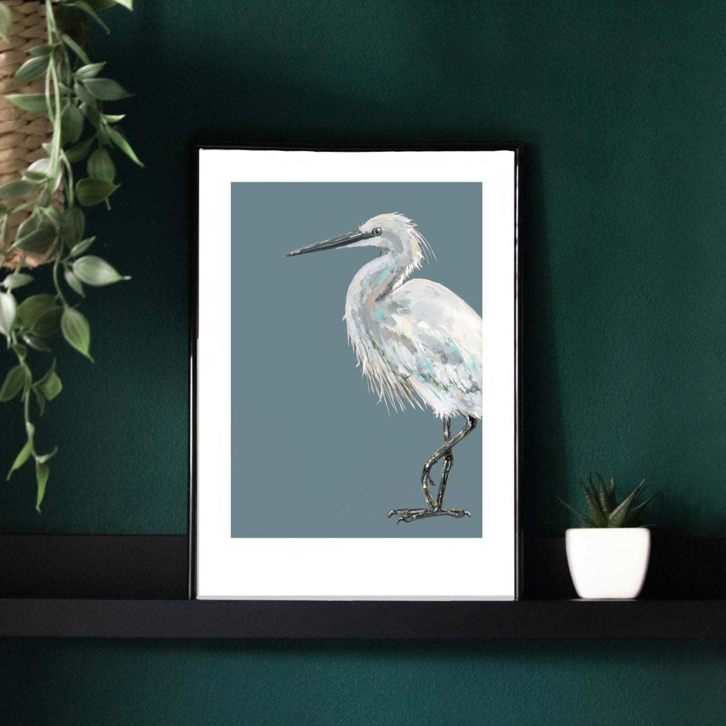 Egret Art Print - Womble