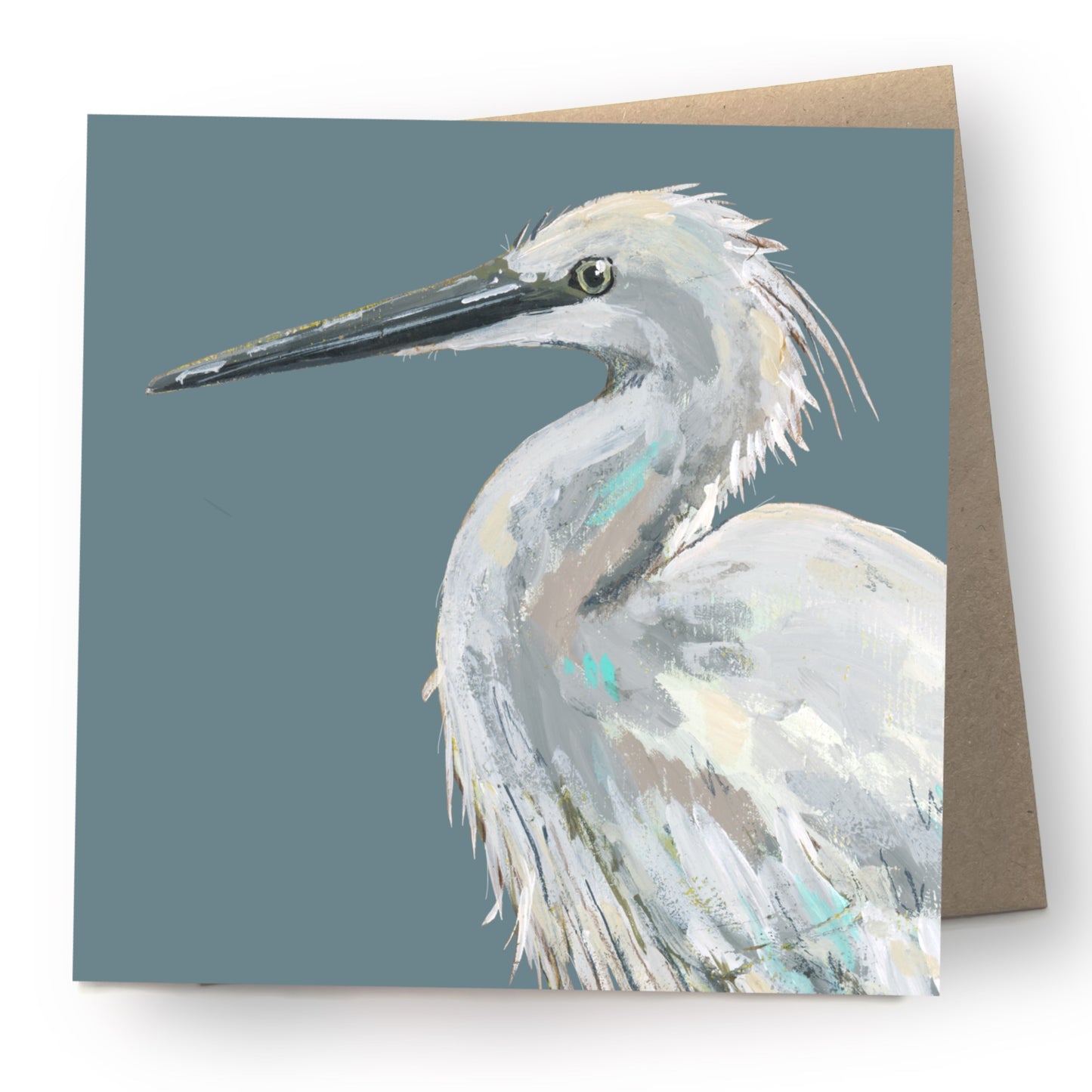 Egret Greetings Card - Womble