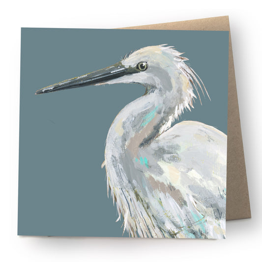 Egret Greetings Card - Womble