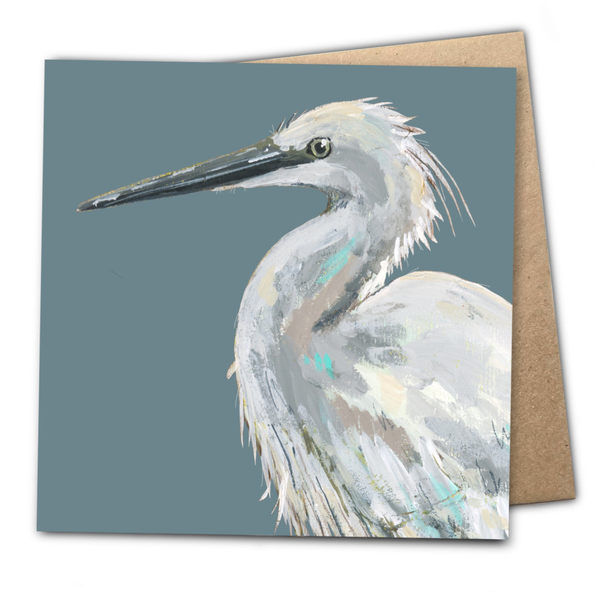 Womble the Egret Eco-Friendly Greetings Card | Wildlife Stationery