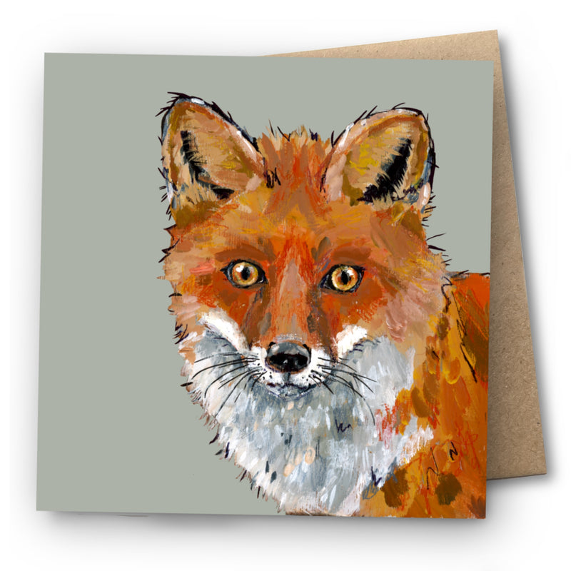 Fox Greetings Card - Droolious