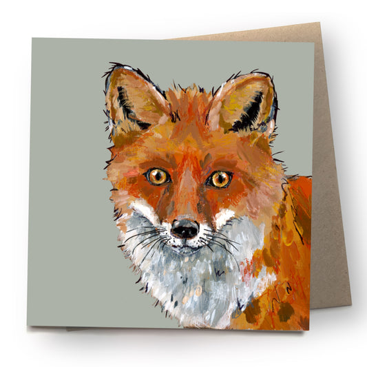 Fox Greetings Card - Droolious