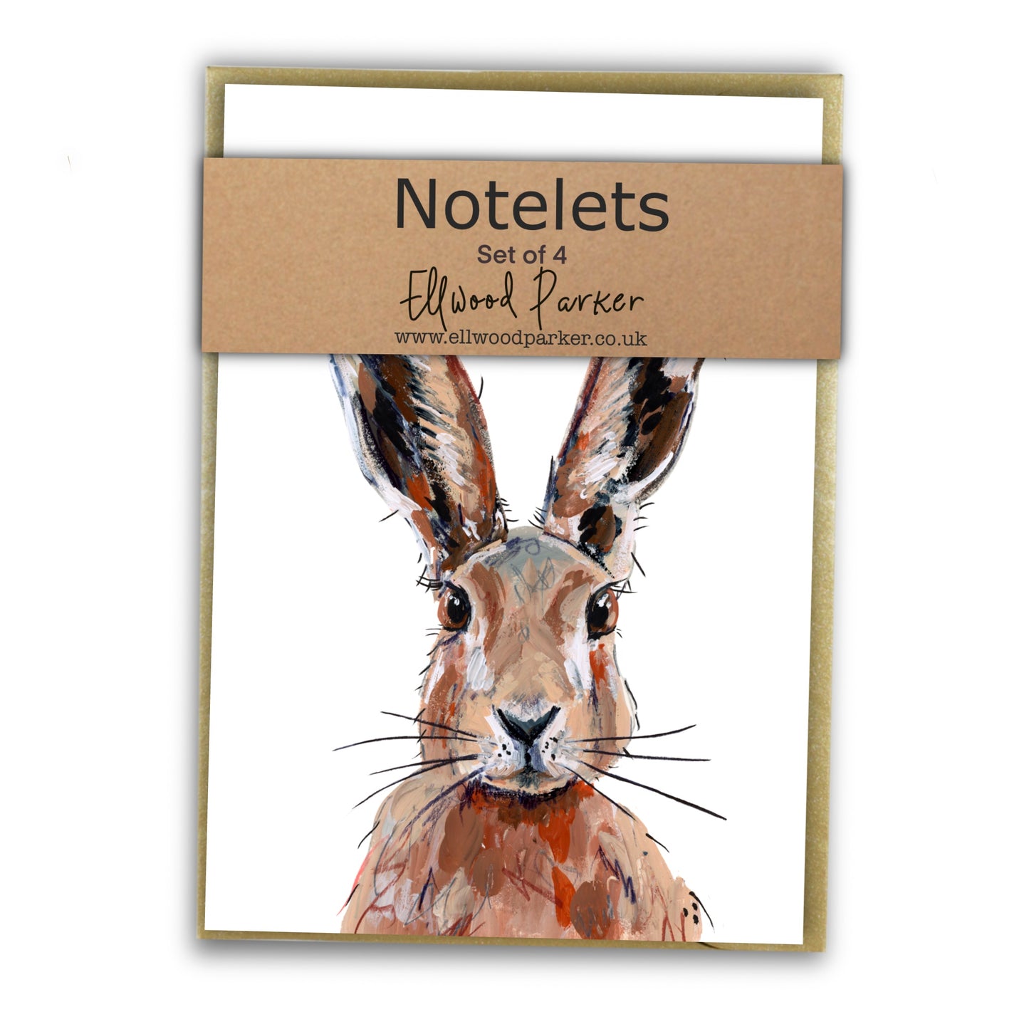 Hare Notelet Set - Mousse