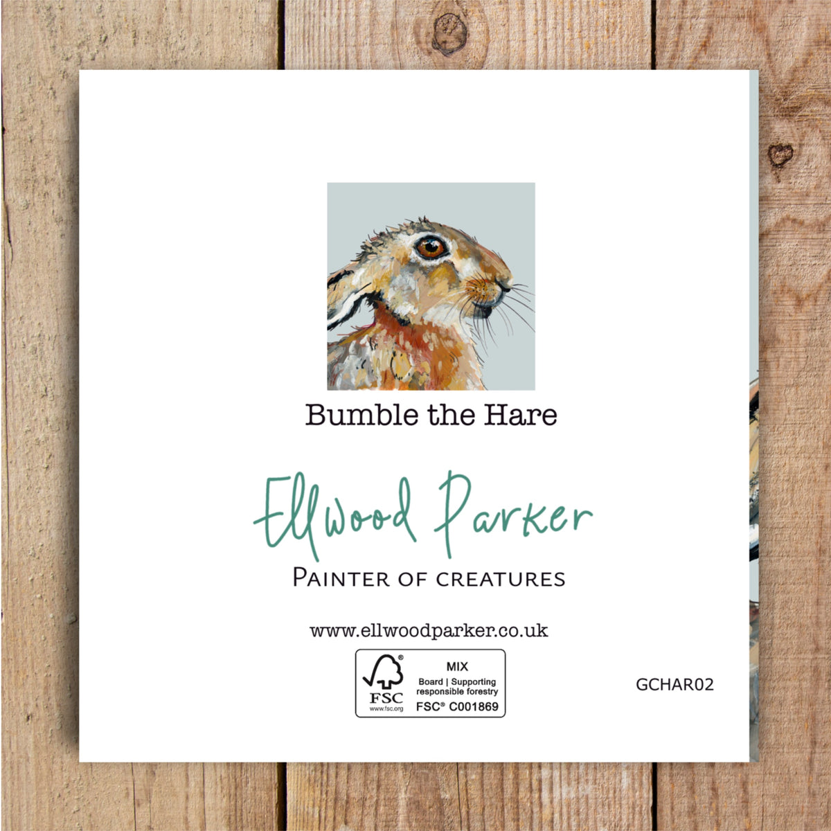 Bumble the Hare Eco-Friendly Greetings Card | Wildlife Stationery