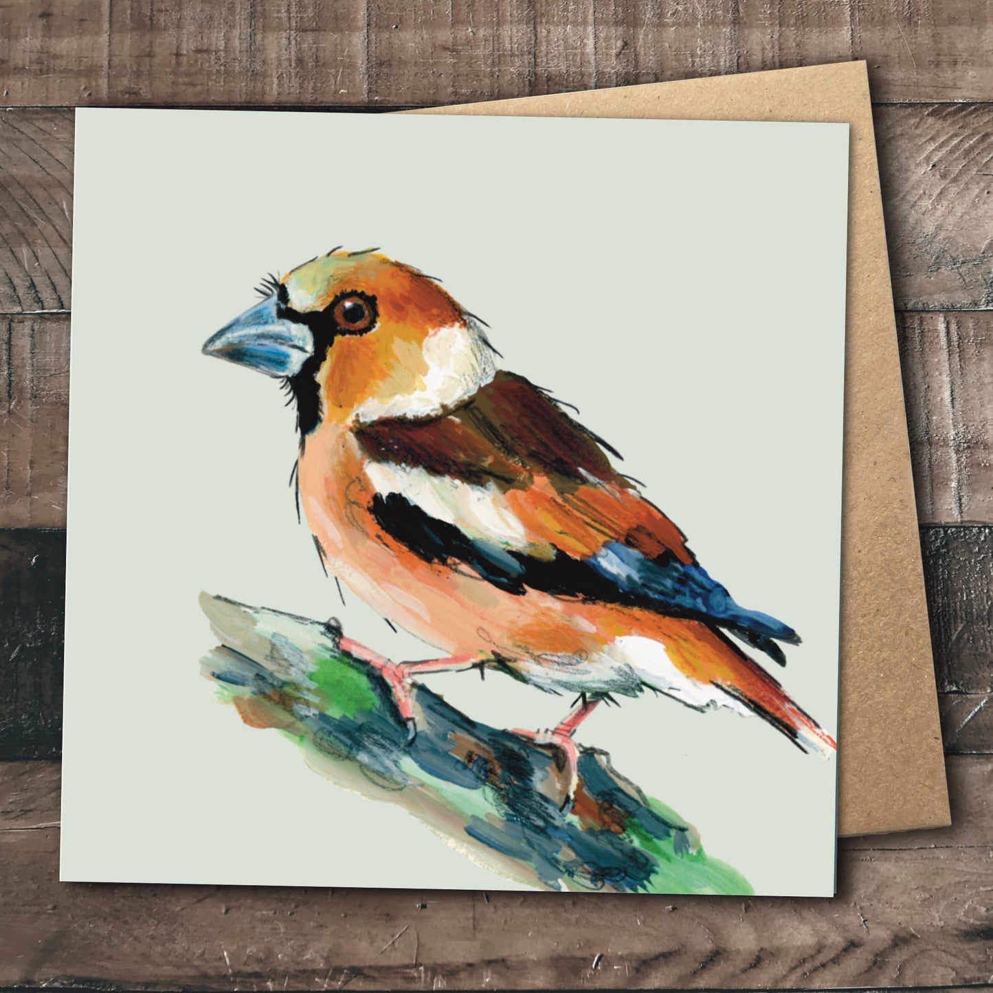 Hawfinch Greetings Card - Horace